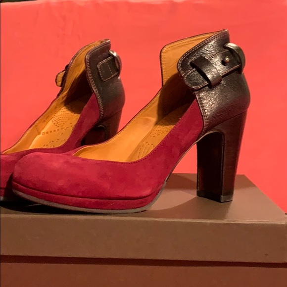 Chie Mihara burgundy suede pumps - Picture 4 of 9